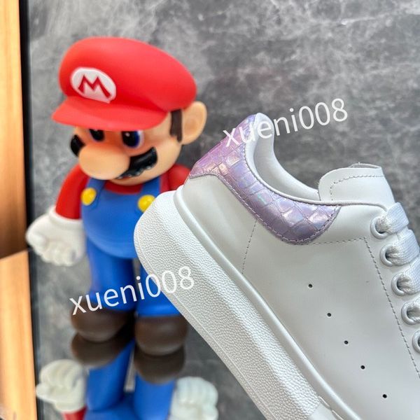 

fashion mens quality casual shoes brand leather lace-up sneaker running trainers letters flat printed sneakers, Red;white