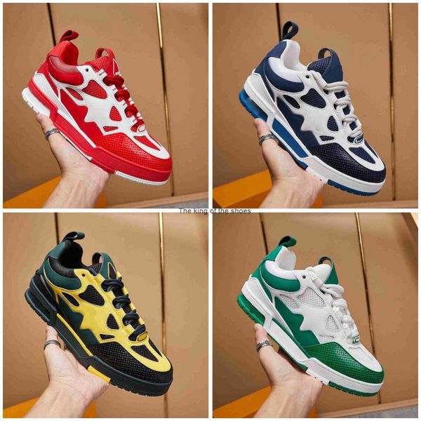 

ognew 2023 ss23 sk8 sneakers trainers bread shoes virgil designer 23ss genuine leather red white chicago men women fashion brand size 35-45, Black