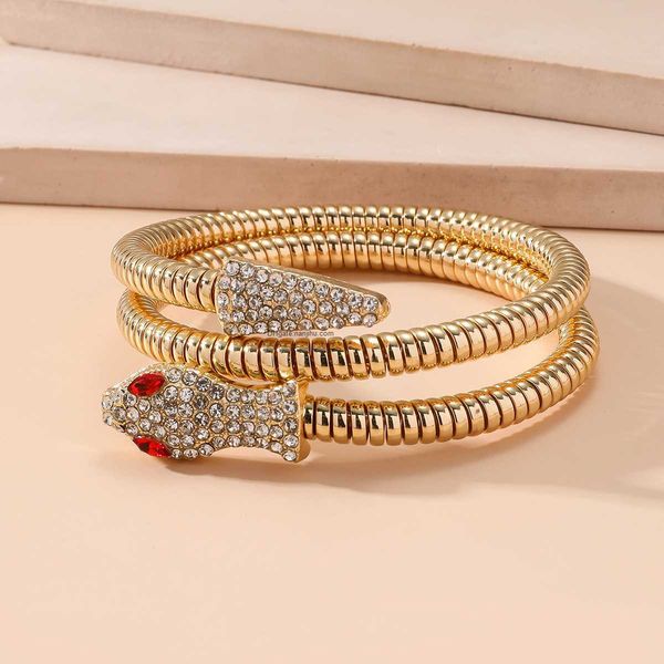 

designer luxury belgary brand bracelet exaggerated snake shaped diamond inlaid fried dough twists cross opening personalized luxury high-end, Black