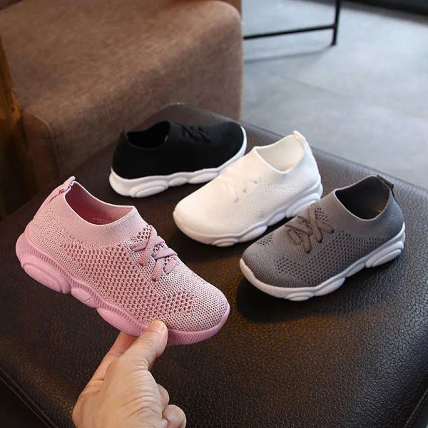 

versions athletic outdoor autumn spring children shoes boys girls sport breathable infant sneakers soft bottom non-slip casual k, Black