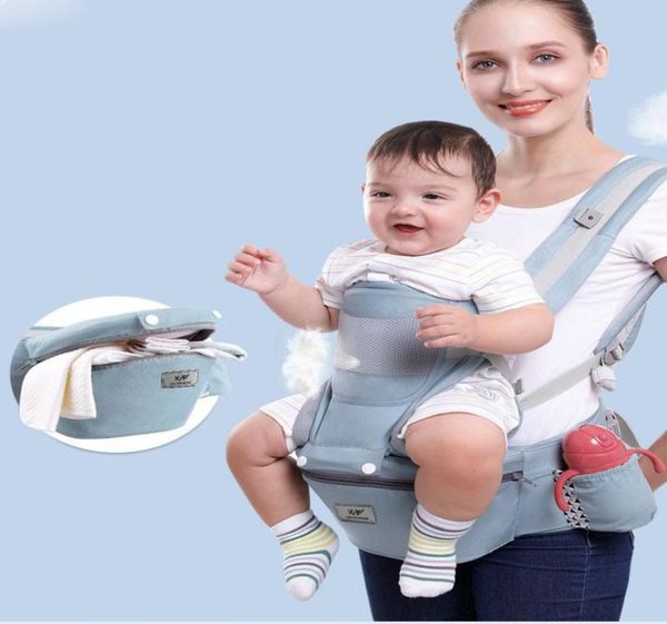 

048m ergonomic baby carrier infant baby hipseat carrier front facing kangaroo wrap sling for baby travel multifunction carrier4781557