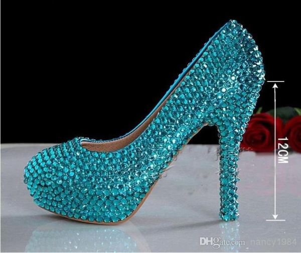 

blue beautiful high heels luxury pearls rhinestone wedding dress shoes for bridal woman fashion dress shoes8976483, Black