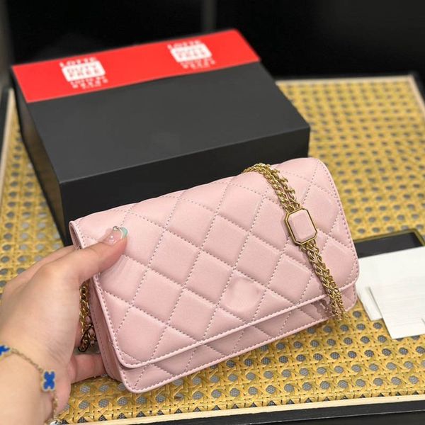 

block badge women mini woc crossbody bag gold hardware classic flap shoulder bag quilted luxury pochette handbag vintage card holder sacoche