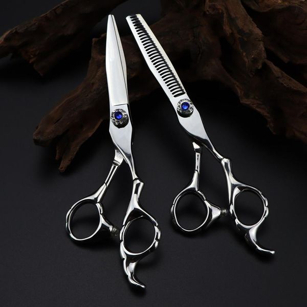 

shears professional jp 440c steel 6 '' scissor silver hair scissors haircut thinning barber makas cutting shears hairdressing scis