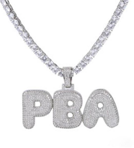 

az custom letters name necklaces splicing pendant letters necklace gold charm for men women silver color cubic zirconia with ro6796205