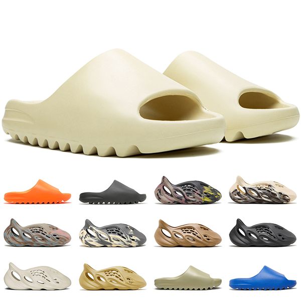 

with box onyx slide men women designer slipper desert sand resin black white sandal cream clay moon gray mens slippers slides, White;red