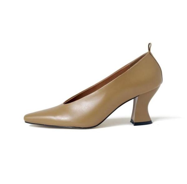 

dress shoes stylish women strange style heel 5 cm comfortable casual office pumps for ladies almond toe slip on spring8207261, Black