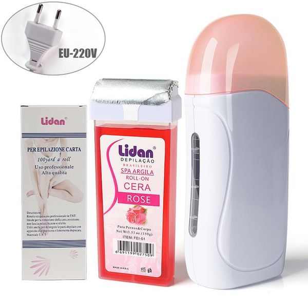 

epilator single handheld hair removal machine epilator roll on depilatory heater paraffin epilation electric wax heater set