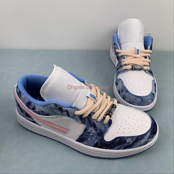 

shoes 1 low washed denim gs men womens running blue pink white sports sneakers size us 4-13 eur 36-47