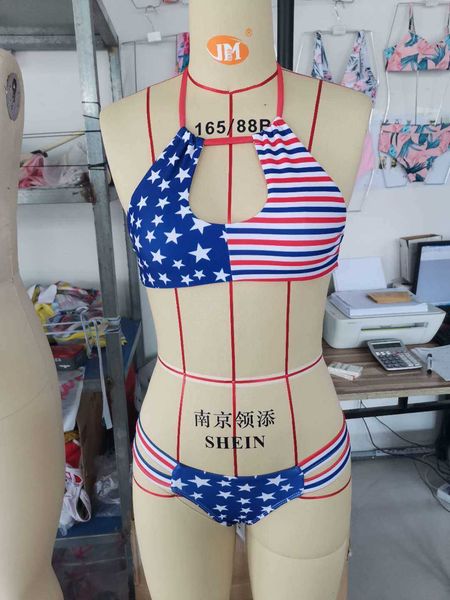 

2023 new bikini swimsuit split women's swimsuit, White;black