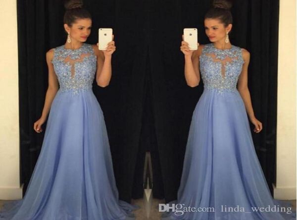 

2019 lavendar bridesmaid dress sheer neck long chiffon country garden formal party guest maid of honor gown plus size custom made3967445, White;pink