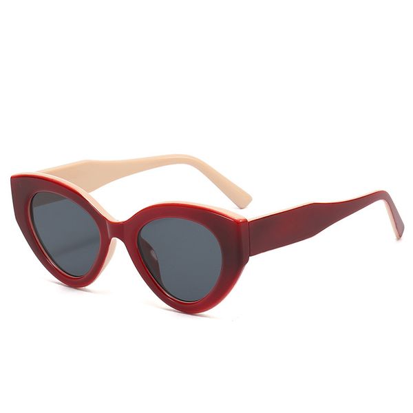 

sunglasses for men and women brand designer sunglasses new cat-eye small round frame women's sunglasses fashion gradient hip hop glasse, White;black