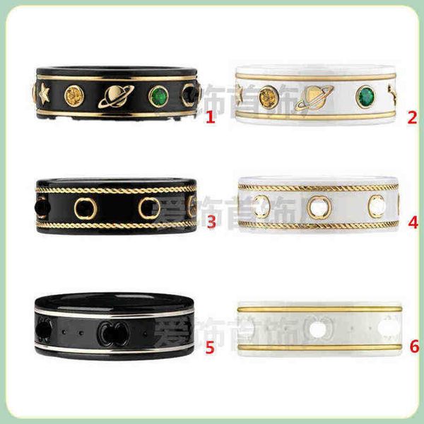 

designer jewelry bracelet necklace accessories ring white ceramic black steel stone for men women to give girlfriends gifts high quality, Silver