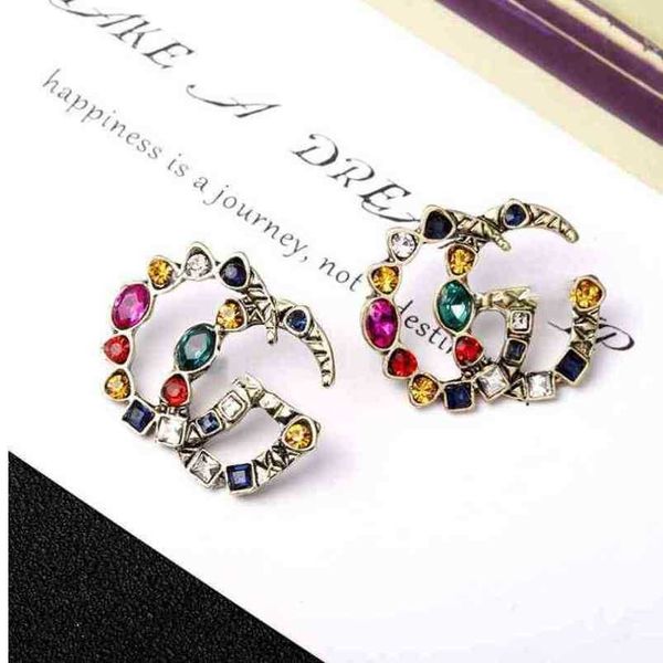 

20% off 2023 new designer jewelry bracelet necklace ring feminine court style color earrings large earrings, Golden