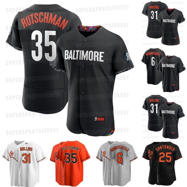

orioles 2023 city connect baseball jersey 6 ryan mountcastle 35 adley rutschman 11 cedric mullins 26 adam frazier austin hays anthony santan, Blue;black
