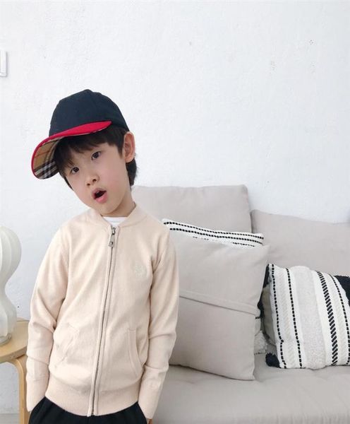 

3 colors baby boys girls sweater jacket new autumn winter warm knitted sweater kids boy zipper knitwear clothes189k3921503, Blue