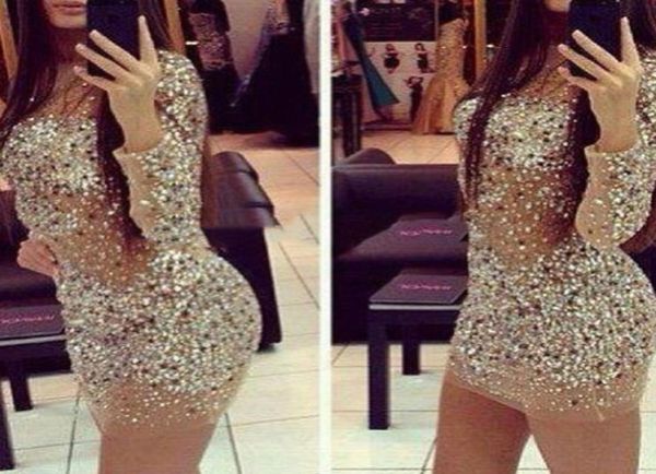 

luxury heavy crystal beading transparent south african prom dress sparkly gorgeous arabic evening party gown custom made plus size2979254, Black