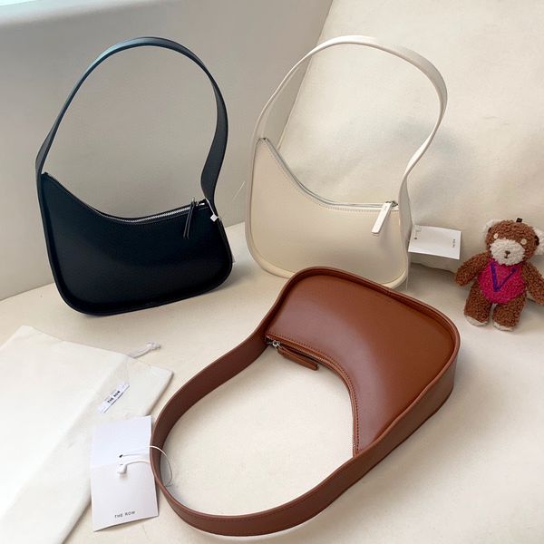 

luxury 3 colour the row leather handbag tote underarm half moon bag womens designer fashion shoulder travel clutch bags mens crossbody handb