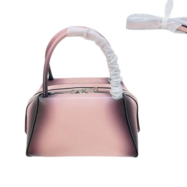 

classic designer gradual genuine leather handle handbag crossbody wallet triangle shoulder bags detachable adjustable strap zipper closure m