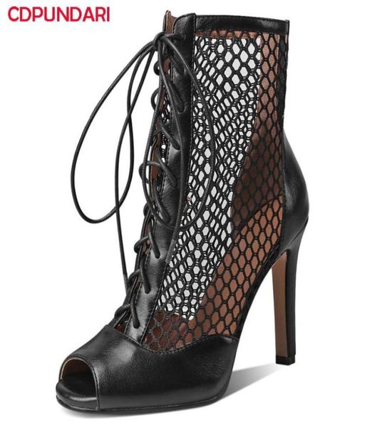 

sandals pu patchwork mesh peep toe super high heels women summer casual party shoes sandales femmes 2021 sandalias mujer8984270, Black