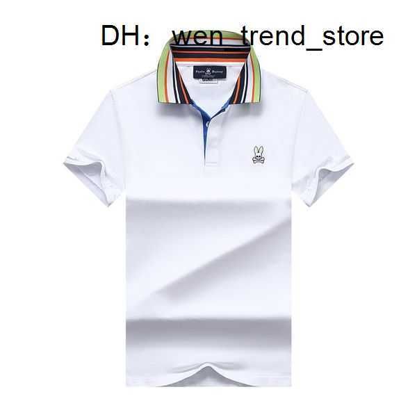 

23new mens stylist polo shirts luxury brand psycho bunny designer t shirt summer fashion breathable short 1 5l1a, White;black