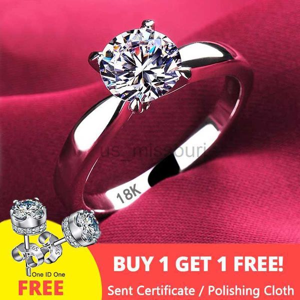 

band rings never fade luxury original rings for women engagement gift proposal jewelry bride wedding bands allergy (sent earrings) j230531, Silver
