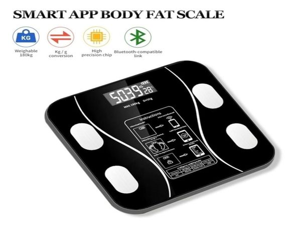 

body fat scale smart bluetoothcompatible wireless digital usb electronic measurement bmi multifunction with lcd display 2202183398145