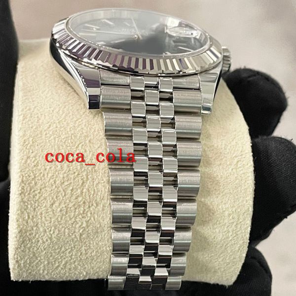 

new watch strap luxury wristwatch 41mm green motif dial stainless jubilee fluted bezel 126334 movement 904l automatic mens bracelet waterpro, Slivery;golden