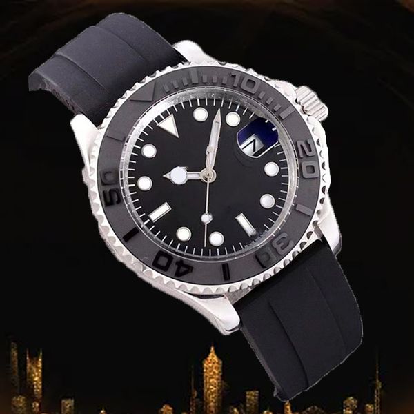 

men watches rainbow bezel automatic mechanical watch 40mm steel strap folding clasp luxury gold wristwatch gift forlife montres de luxe dome, Slivery;brown
