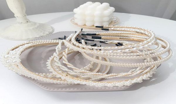 

girls pearls hair stick crystal full pearl hairbands elegant women girls handmade headband for wedding birthday party hair accesso6587723, Slivery;white