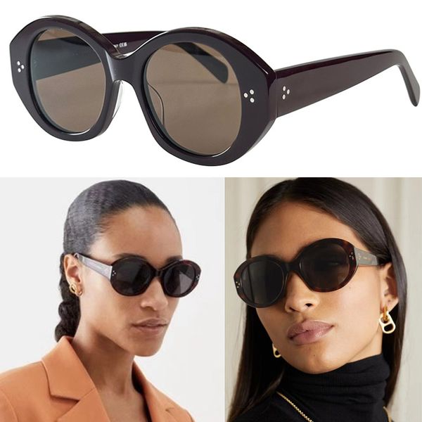 

oval womens sunglasses designer round sunglasses cl40240i retro womens sunglasses uv400 outdoor cycling beach glasses, White;black