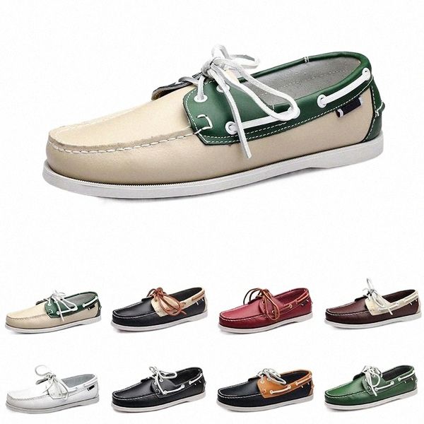 

men casual shoes loafers triple black white green beige mahogany taupe mens trainer sneakers jogging walking five z39b#