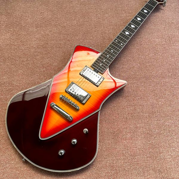 

custom shop, lp custom electric guitars, silver hardware, flame maple guitars ing