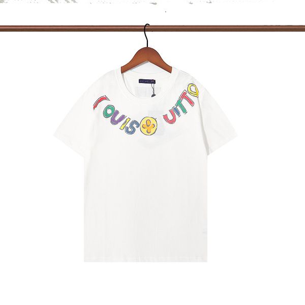

luxury men's designers summer classic monogrammed short sleeves, street hip-hop style men's and women's short sleeves, White;black