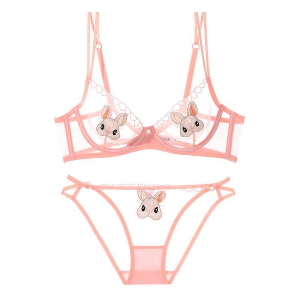 

ribbon factory store very thin chest armor and pants exciting series of transparent cartoon embroidery large-sized women' underwear bc, Red;black