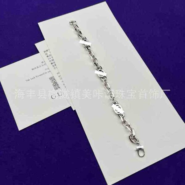 

20% off 2023 new designer jewelry bracelet necklace ring interlocking wo hip hop ins women's same gift braceletnew jewellery, Black