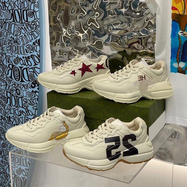 

men's rhyton sneaker designer zebra women casual shoes 3m reflective vintage chunky sole cmpct slate red blue white beige canvas burgun, Black