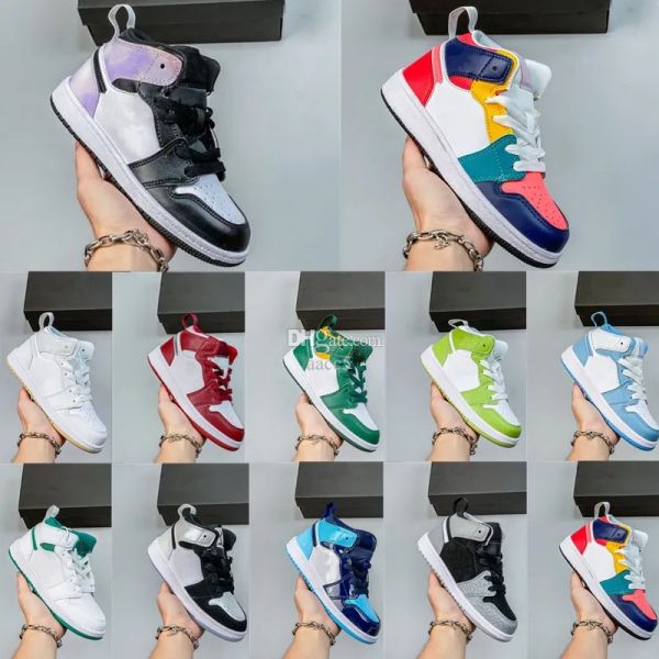 

versions toddler 1s shoes kids sneakers basketball children 1 boys girls trainers athletic outdoor sneaker infants green chicago, Black