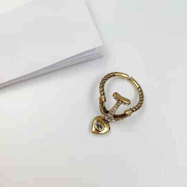 

2023 new designer jewelry bracelet necklace ring anchor peach heart pattern diamond inlaid diligeba gift, Silver