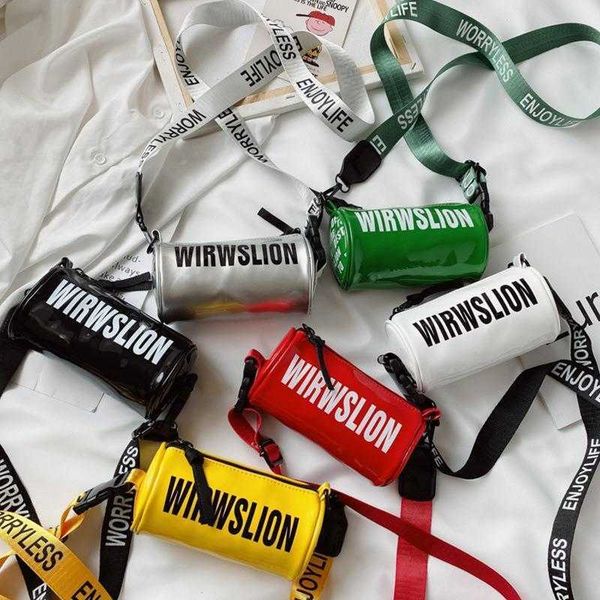 

childrens bags korean fashion alphabet bucket bag western style girls princess crossbody accessories coin purse, Red;black