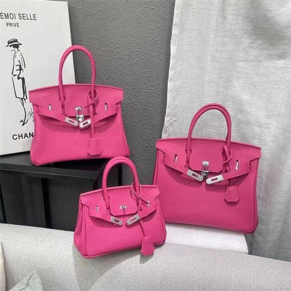 

birkins bag real leather silver buckle togo layer cow leather small silver hardware lychee grain large capacity zc