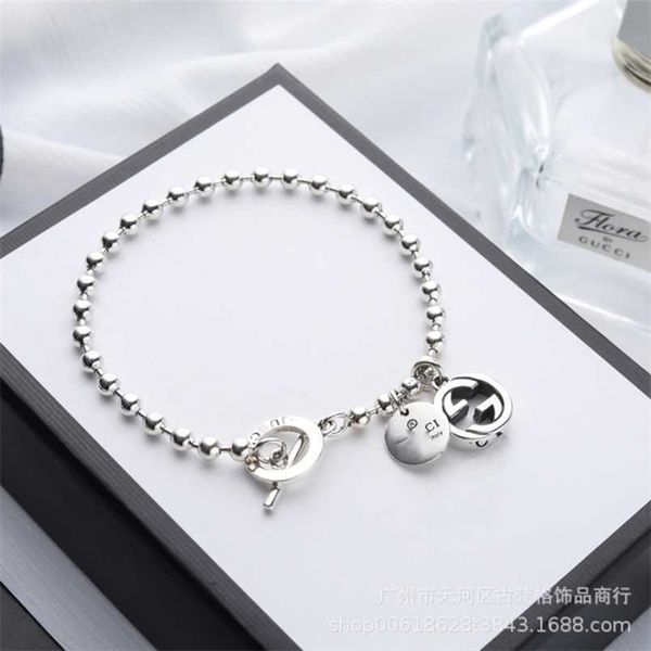 

20% off 2023 new designer jewelry bracelet necklace ring hanging tag round buddha bead bracelet 925 men's women's lovers' gir, Black