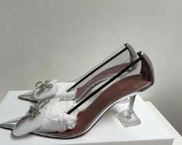 

new season shoes amina italy muaddi pumps rosie crystalembellished bowdetailed pvc wedding bride2373007, Black