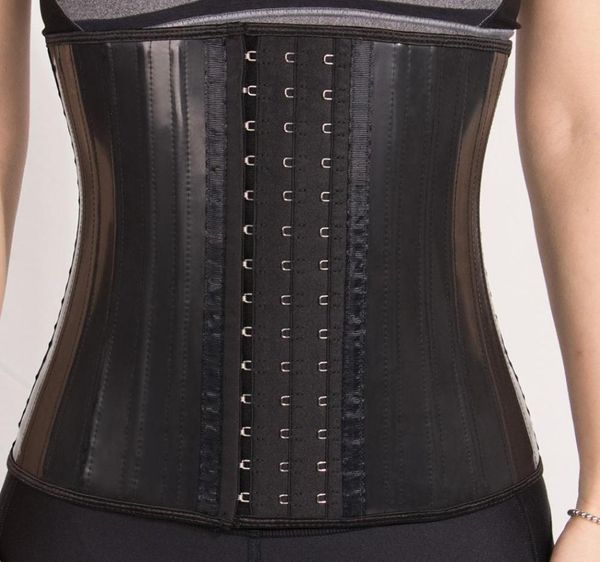 

latex waist trainer corset belly slim belt body shaper modeling strap 25 steel boned waist cincher fajas colombianas girdle t200621321983