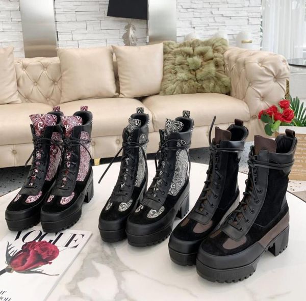 

women boots world tour desert bootss chunky heel martin platform real leather boot flamingos medal winter shoes with b1047427, Black