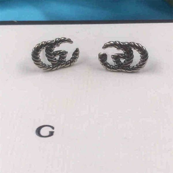 

20% off 2023 new designer jewelry bracelet necklace ring classic twist flower piping net red temperament female personality 925 needle earri, Golden