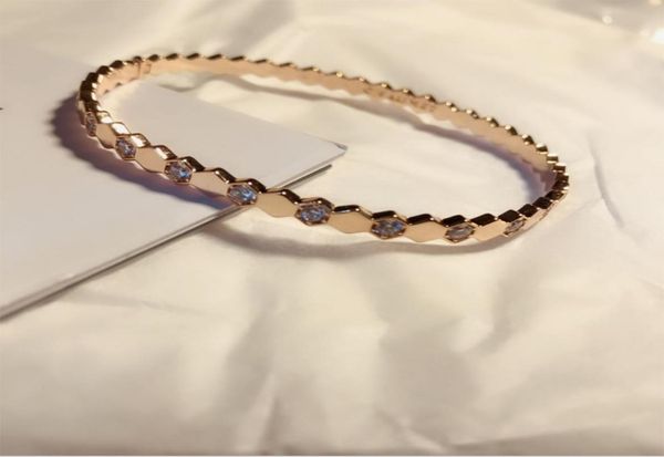 

rose bracelet cutting grain gold color stainless steel honeycomb bangle fashion party for women finejewelry3878855, Golden;silver