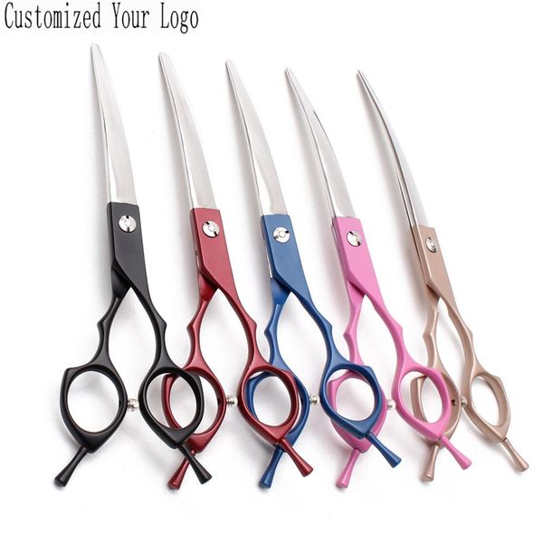 

shears c4009 6.5in. 440c customized bend down shears down curved scissors dogs grooming scissors pet scissors add bag dropshipping