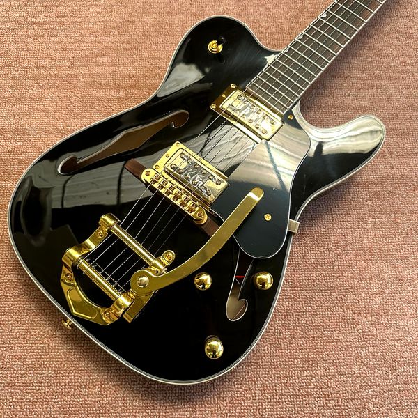 

custom shop, tele electric guitars, gold hardware, f-hole hollow guitar ing