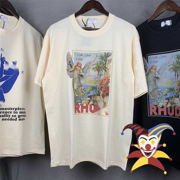 

men's t-shirts rhude t-shirt men women 1 rhude tee vintage oversize short sleeve, White;black